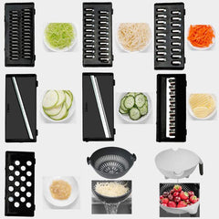 9 in 1 Multifunctional Vegetable Cutter With Drain Basket