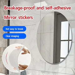 NON-BREAKABLE MIRROR STICKER - OVAL SHAPE