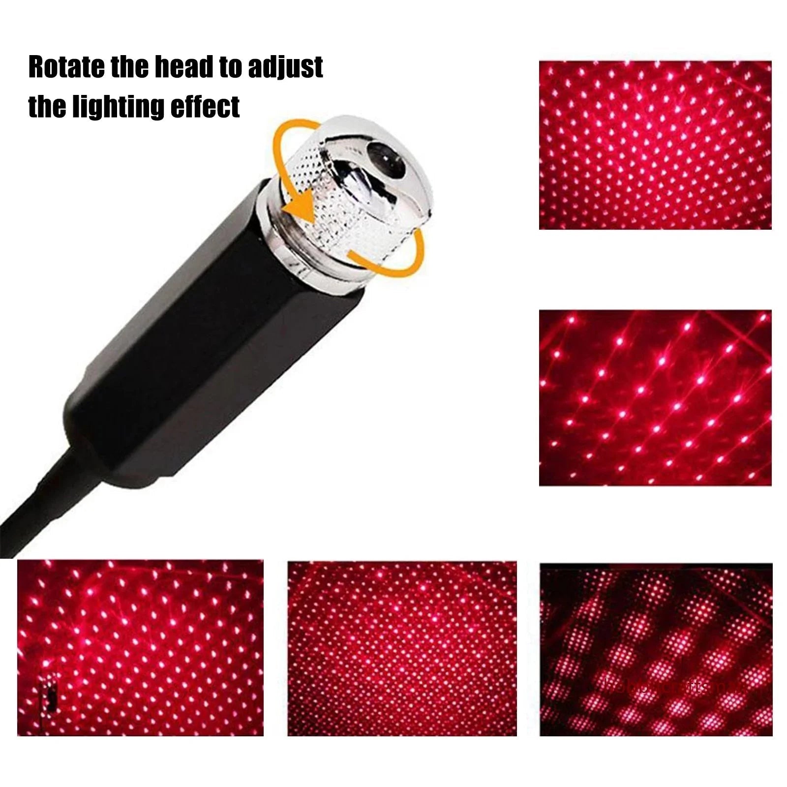 USB Car LED Roof Projection Star Light