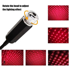 USB Car LED Roof Projection Star Light