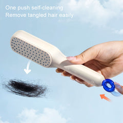 Magic Comb Self Cleaning Hair Brush With Box - Random Colour