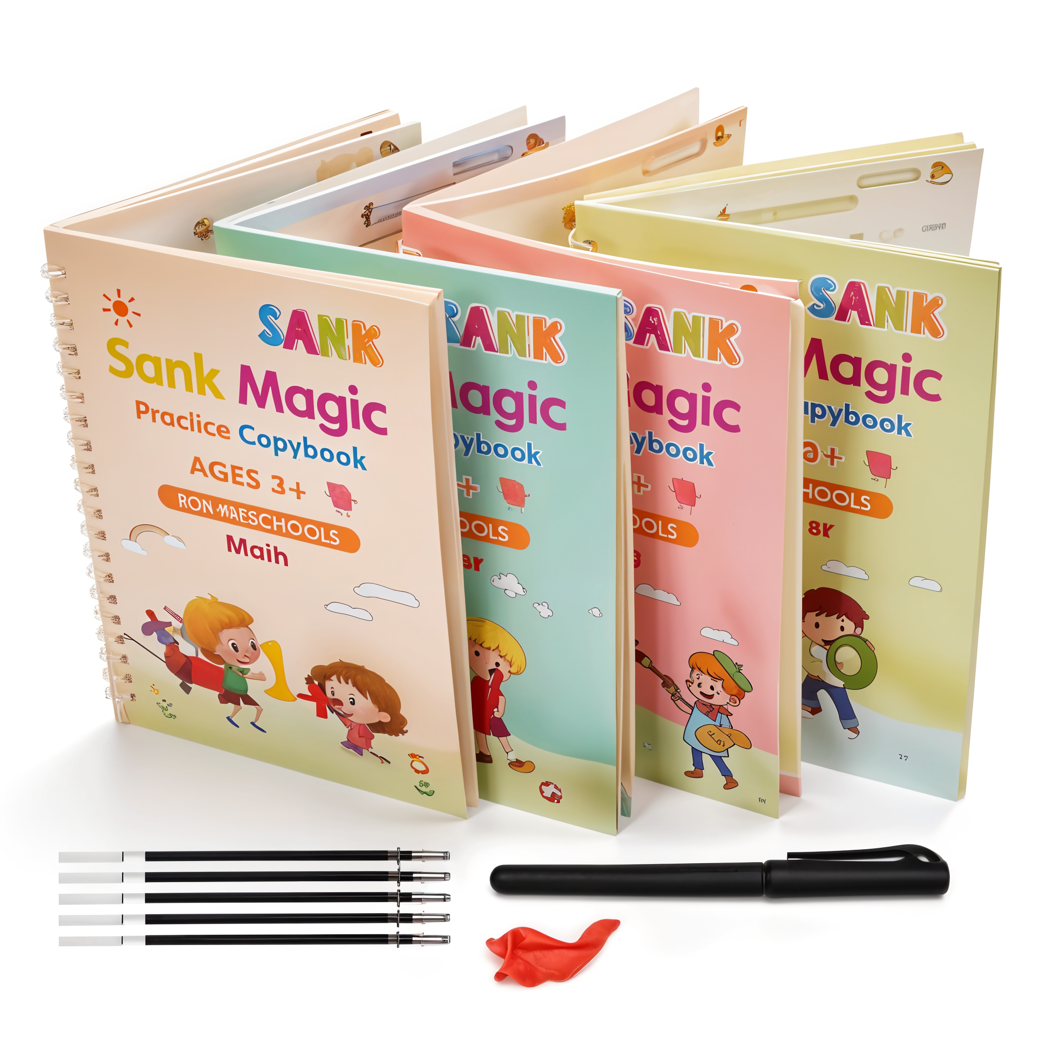 Kids Magic Practice Books - 4 Reusable Magic Books.